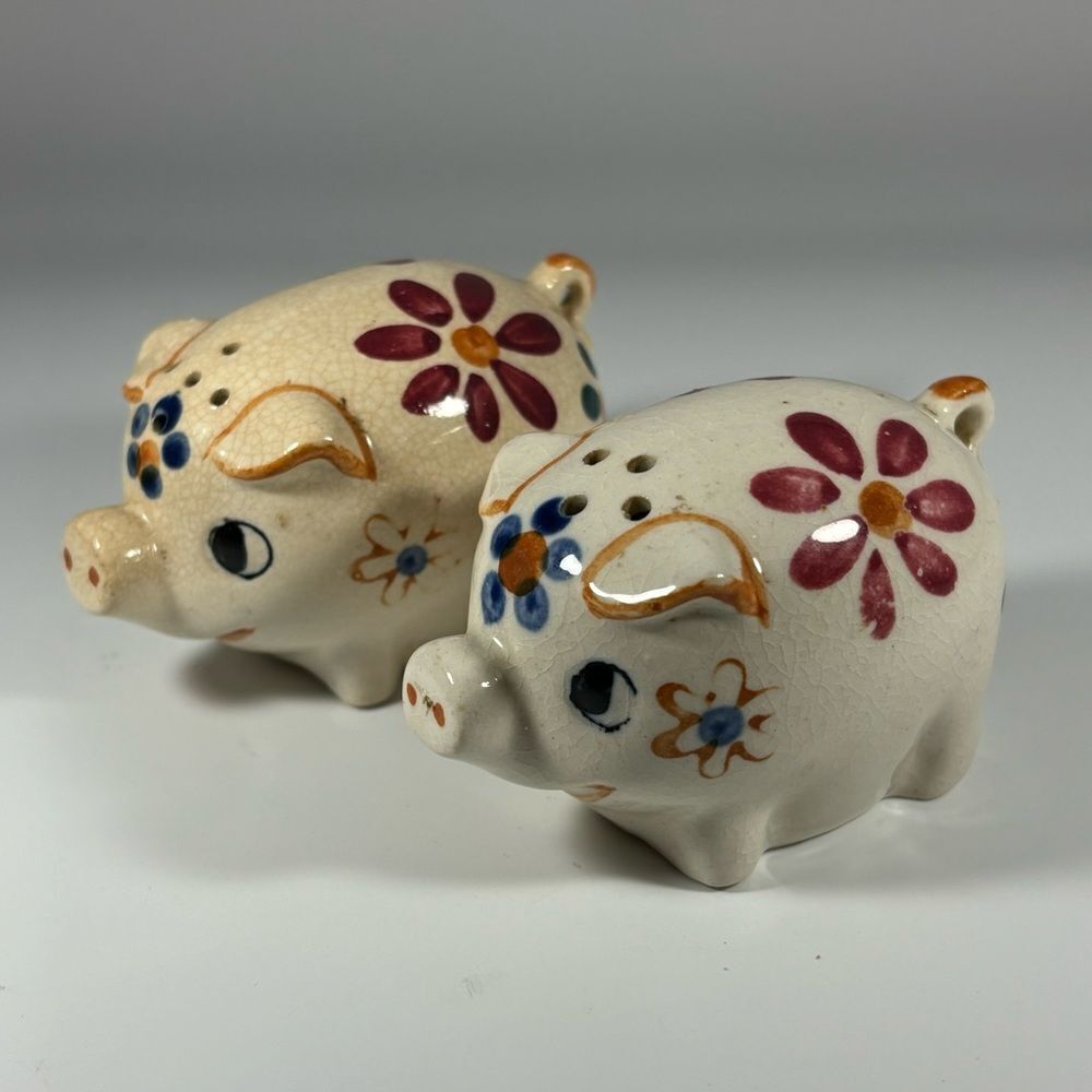 Set Of Vintage Pig Salt And Pepper‎ Shakers Japan Idlewild Park